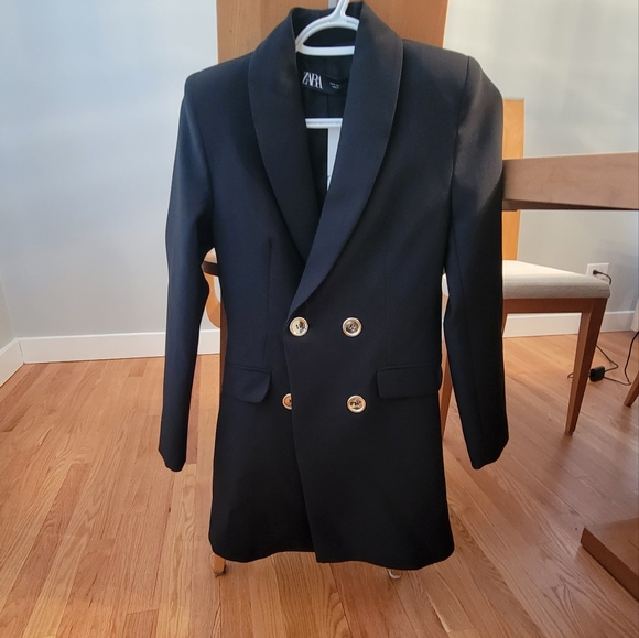 Zara double breasted long blazer - Picture 4 of 5